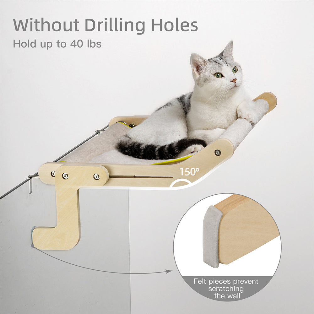 Comfy Cat Window Perch with Soft Washable Mat