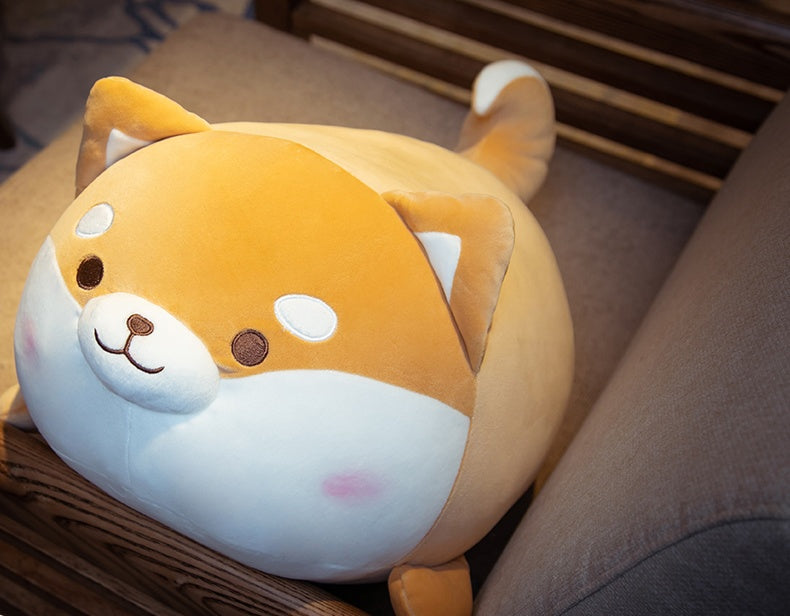 Fluffy Puppy Stuffed Toy – Cozy Sleeping Pillow Gift