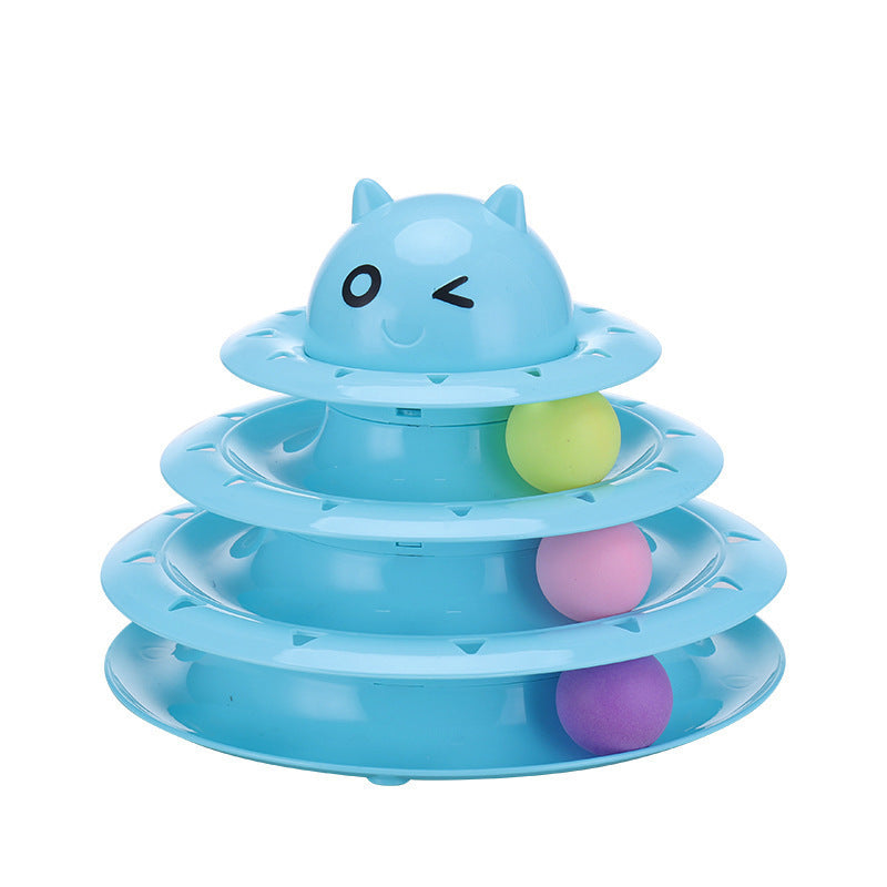 Interactive Three-Layer Cat Toy for Endless Fun