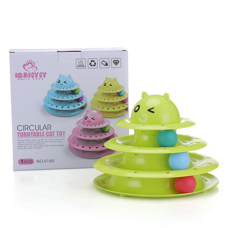 Interactive Three-Layer Cat Toy for Endless Fun