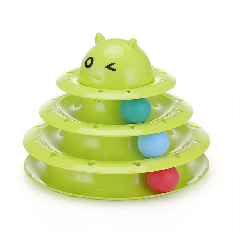 Interactive Three-Layer Cat Toy for Endless Fun