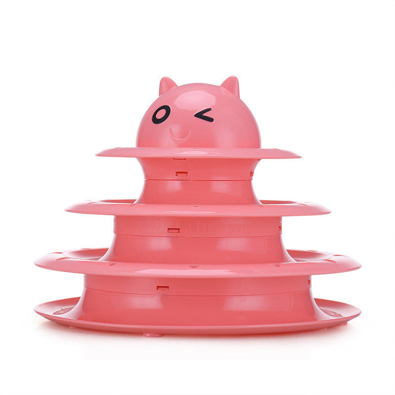Interactive Three-Layer Cat Toy for Endless Fun