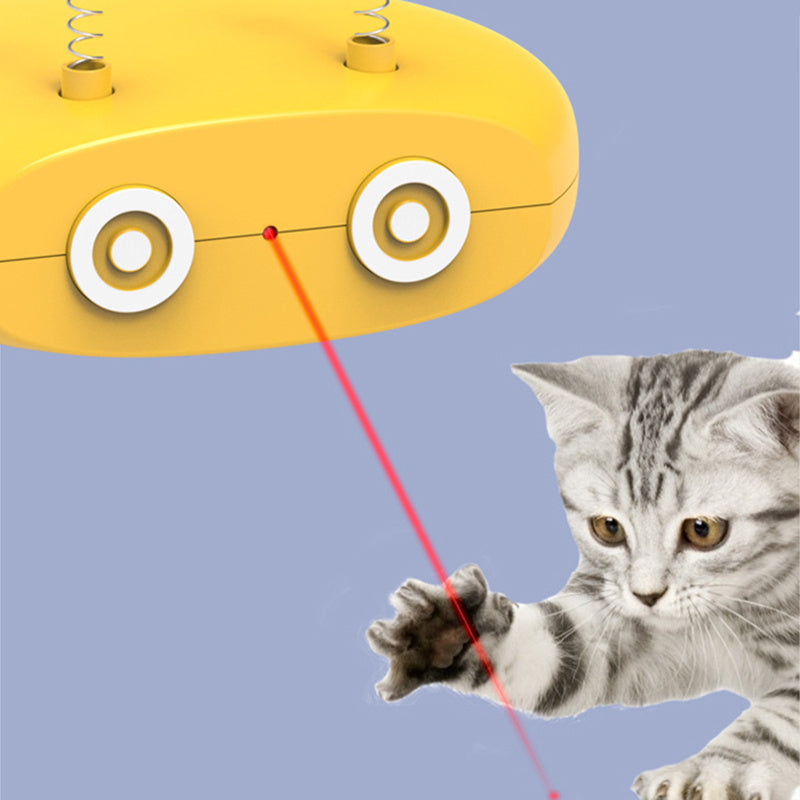 Smart Interactive Cat Toy with Laser and Feather Fun