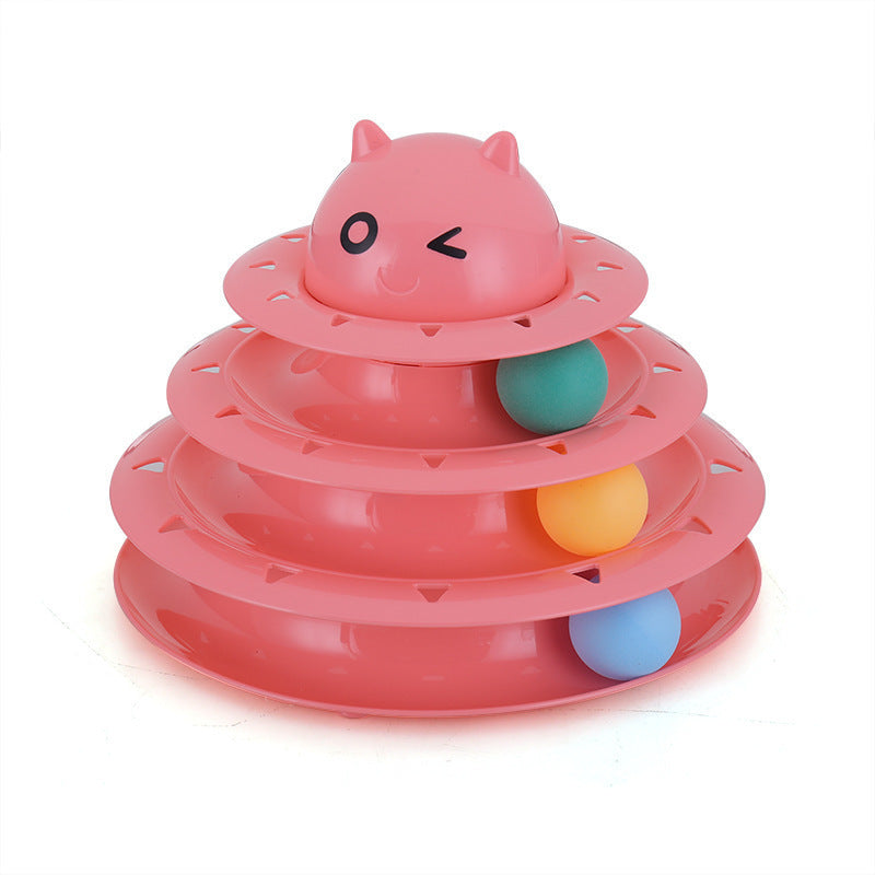 Interactive Three-Layer Cat Toy for Endless Fun